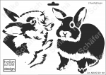 Schablone-Stencil A4 014-1181 2-Kuschelhasen